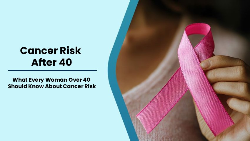 Pink ribbon awareness symbol – What Every Woman Over 40 Should Know About Cancer Risk.